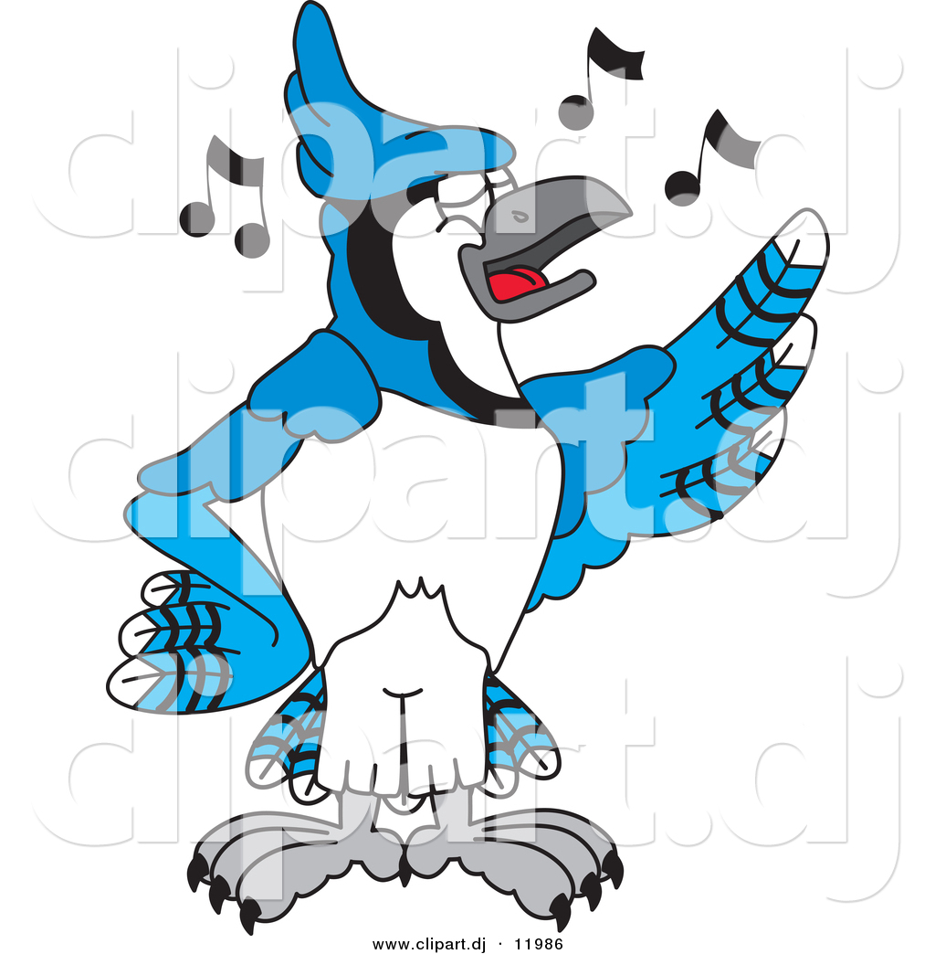 1024x1044 Vector Of A Cartoon Blue Jay School Singing By Toons4biz