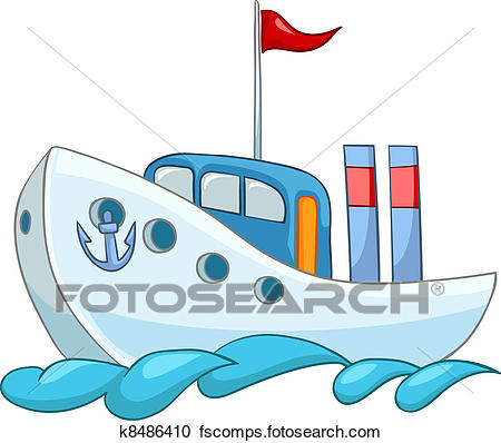 450x398 Clipart Of Cartoon Ship K8486410