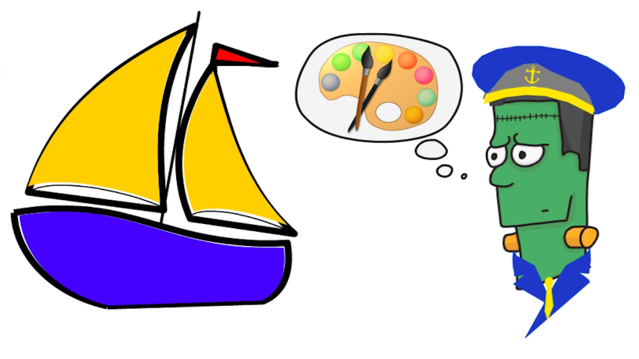1280x720 How To Draw A Cartoon Sail Boat Step By Step