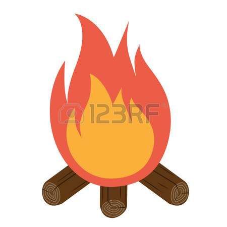 450x450 Bonfire Icon Vector. Campfire Icon. Burning Bonfire Isolated