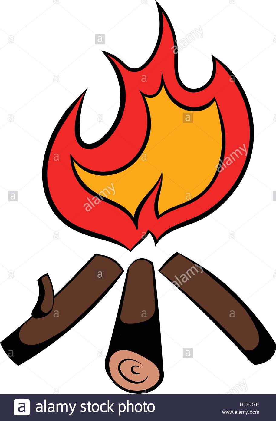 912x1390 Burning Bonfire Icon, Icon Cartoon Stock Vector Art Amp Illustration