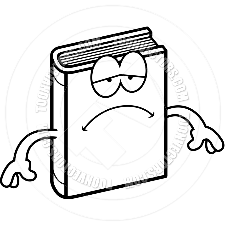 940x940 Cartoon Book Sad (Black And White Line Art) By Cory Thoman Toon