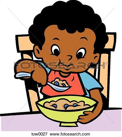419x470 Cereal Clipart Boy Eating