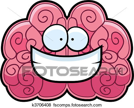 450x365 Clip Art Of Brain Smiling K3706408