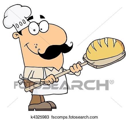 450x419 Clipart Of Bread Baker Man K4325983