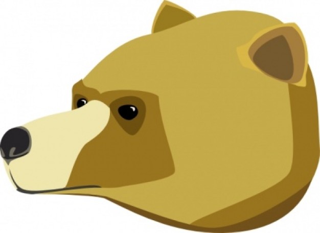 626x456 Brown Bear Head Clip Art In Side View Download Free Animal Vectors