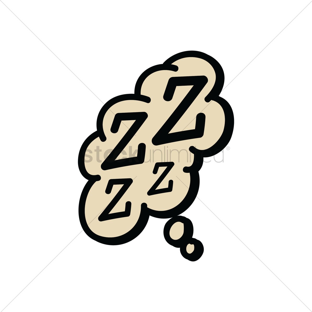 1300x1300 Comic Speech Bubble With The Word Zzzz Vector Image