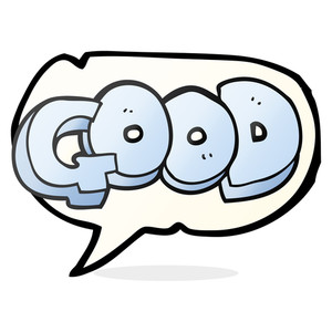 300x300 Freehand Drawn Speech Bubble Cartoon Good Symbol Royalty Free