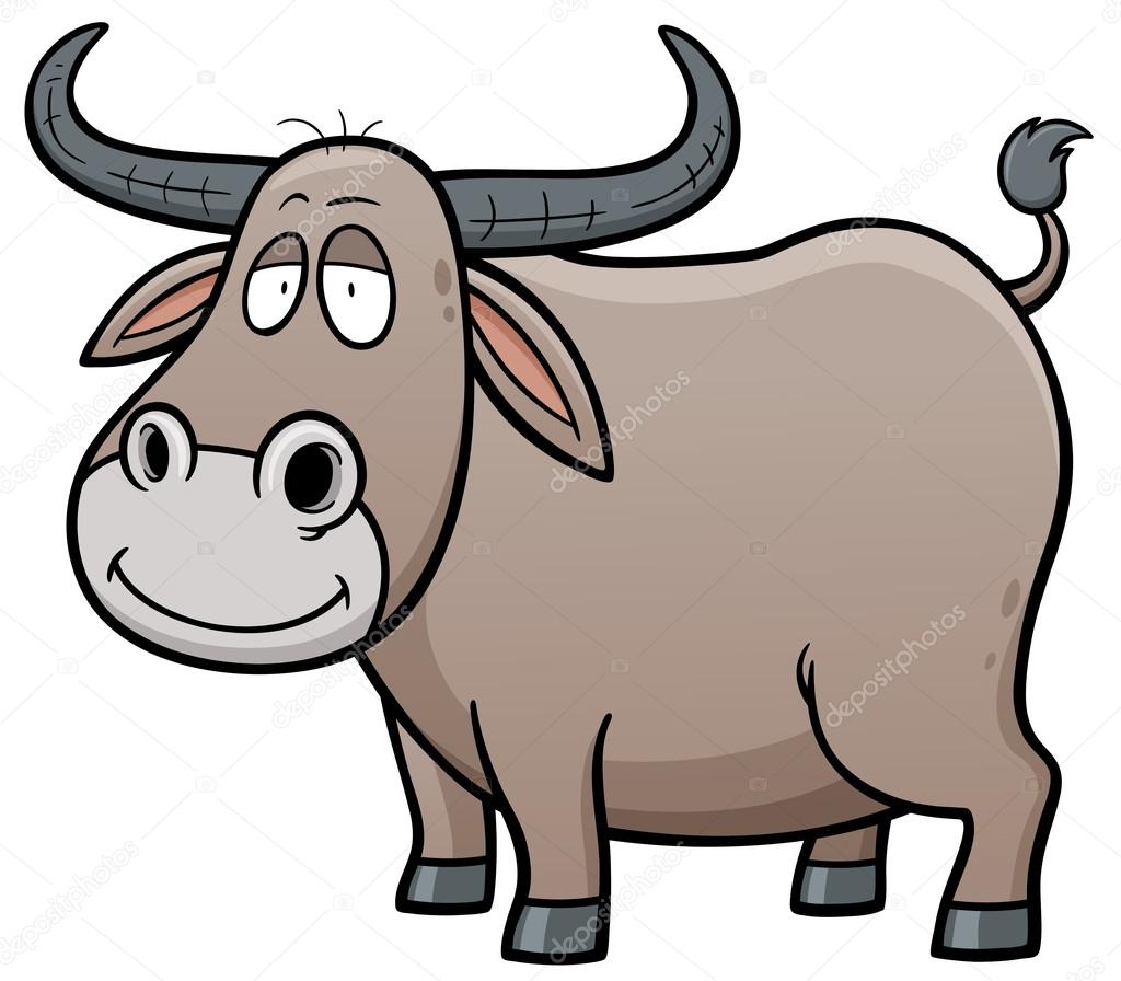 1024x896 Cartoon Buffalo Character Stock Vector Sararoom