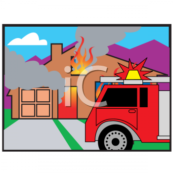 350x350 Building Fire Clipart