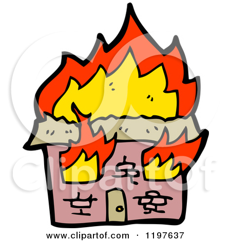 Cartoon Building On Fire | Free download on ClipArtMag