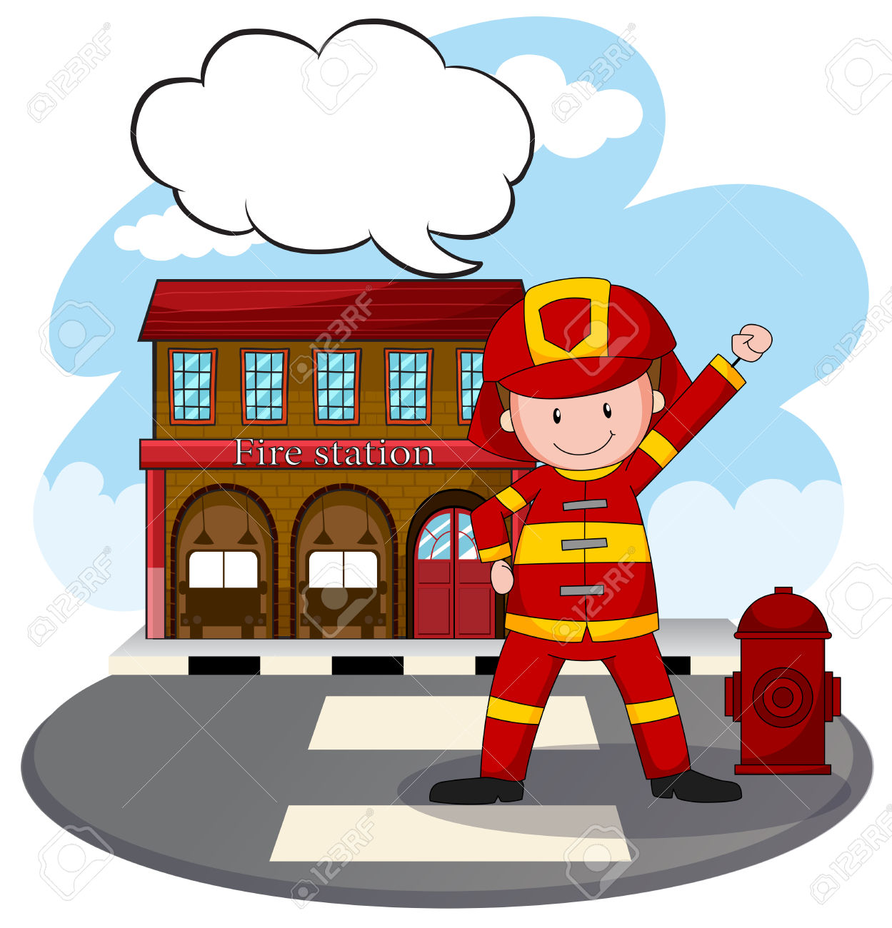 Cartoon Building On Fire Free download on ClipArtMag