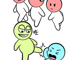 270x210 Bullyteaser Illustration Or Cartoon. Design Single Panel