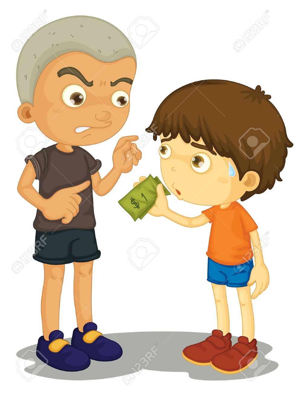 996x1300 Illustration Of A Bully Taking Money Royalty Free Cliparts
