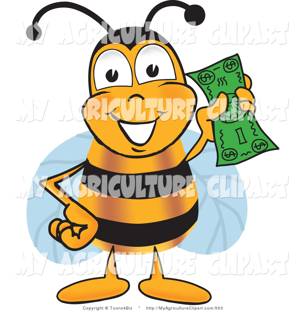 1024x1044 Vector Cartoon Agriculture Clipart Of A Wealthy Bumble Bee Mascot