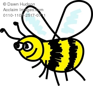 300x278 Image Of A Cute Cartoon Bumble Bee With A Smiling Face