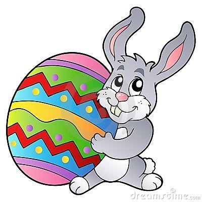 400x400 Cartoon Bunny Holding Easter Egg By Klara Viskova, Via Dreamstime