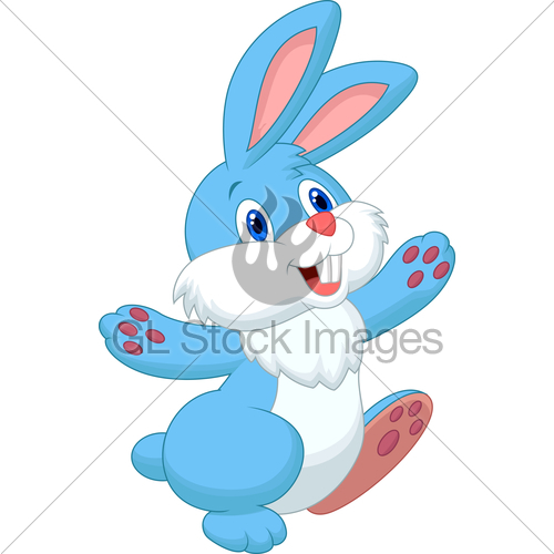 500x500 Happy Rabbit Cartoon Gl Stock Images