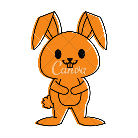 550x550 Rabbit Or Bunny Cute Animal Cartoon