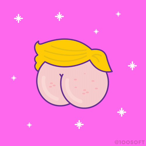 500x500 Cartoon Butt Gif By 100% Soft