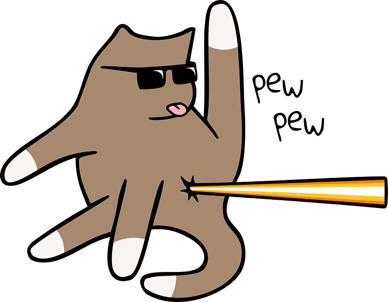 800x623 Cat Butt Laser Stickers By Jezkemp Redbubble