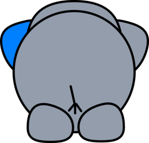 300x288 Elephant Butt Clip Art
