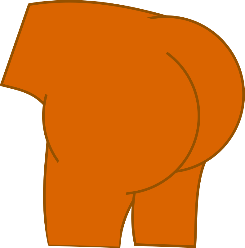 790x800 Free Clipart Bare Bum Qubodup