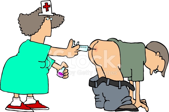 664x440 Shot In The Butt Stock Vector