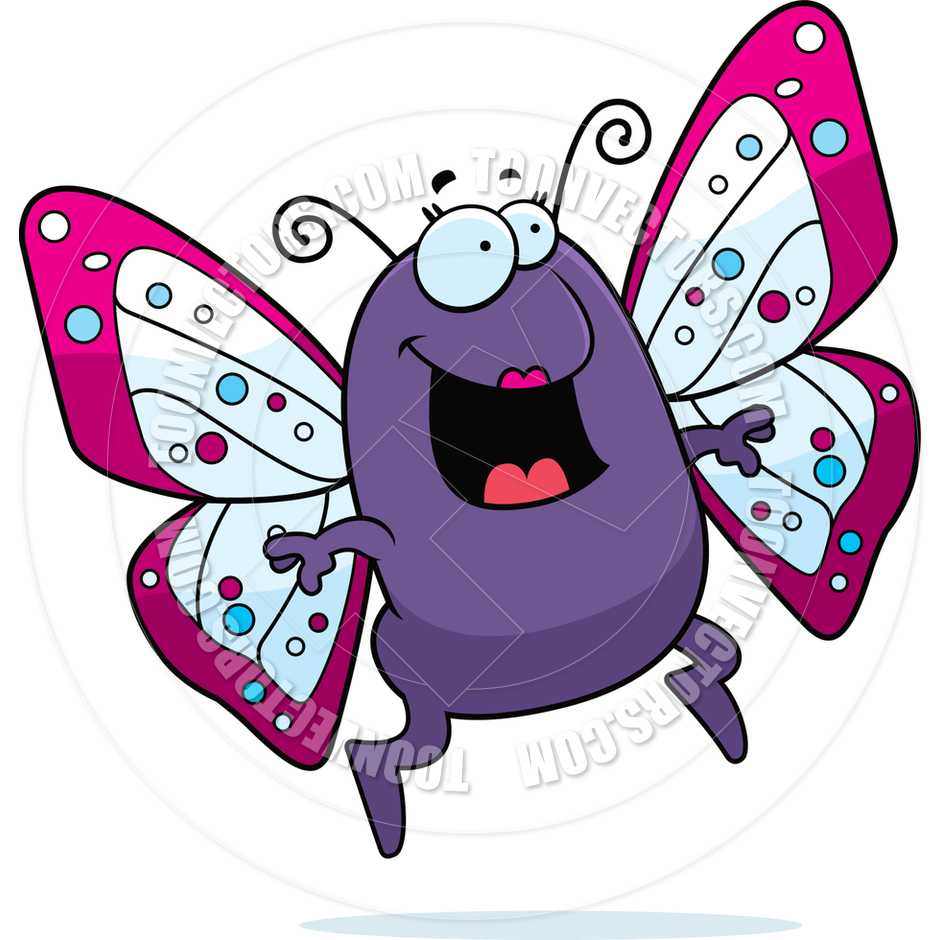 940x940 Cartoon Butterfly Jumping By Cory Thoman Toon Vectors Eps