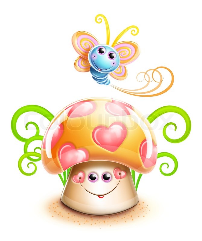 669x800 Whimsical Kawaii Cute Cartoon Butterfly Stock Photo Colourbox