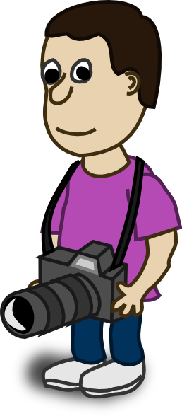 258x588 Cartoon Camera Man Clip Art