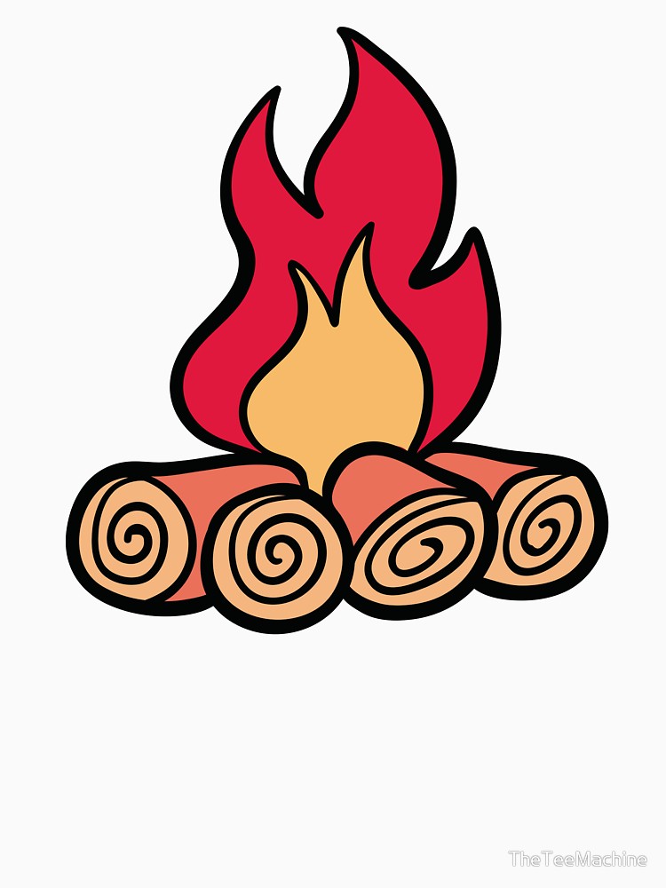750x1000 Campfire Cartoon Drawn