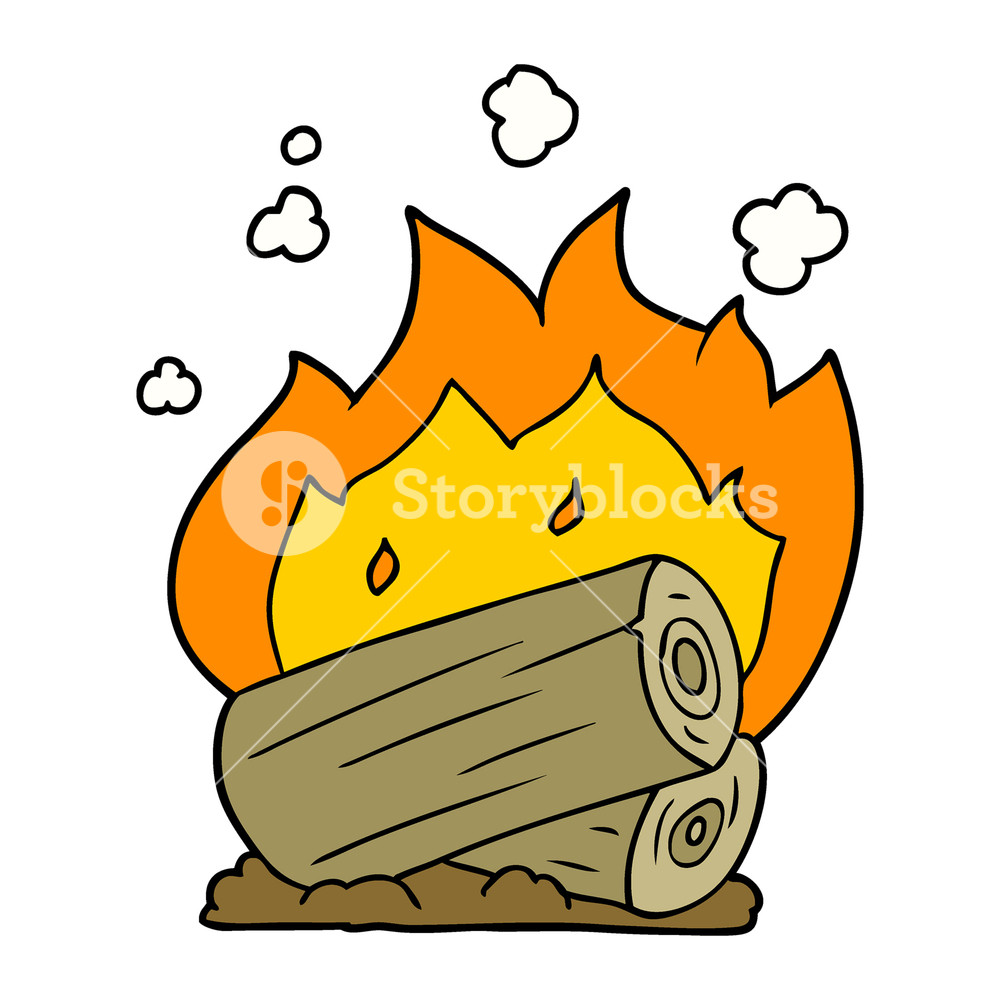 1000x1000 Cartoon Campfire Royalty Free Stock Image