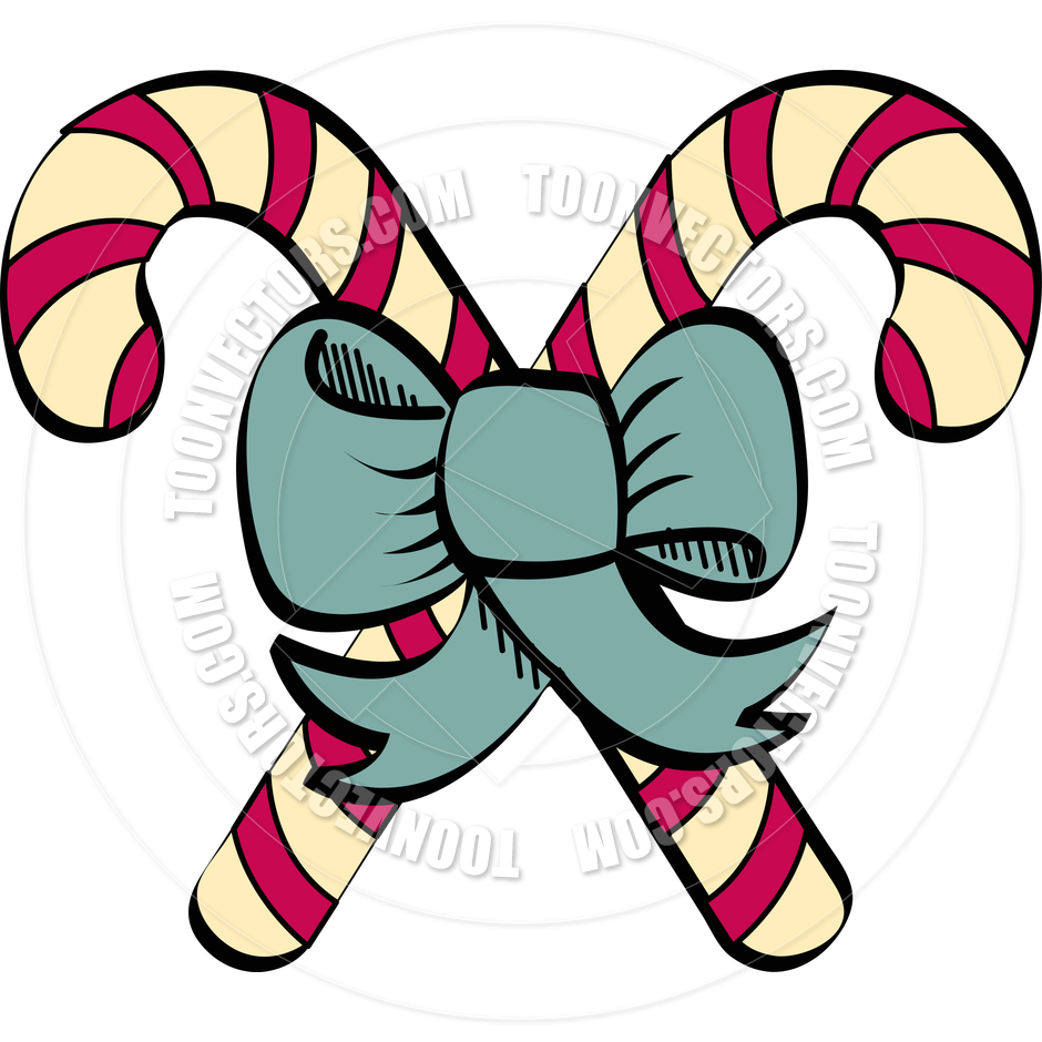 940x940 Cartoon Candy Canes Vector Illustration By Clip Art Guy Toon
