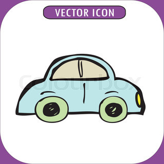 320x320 Cartoon Car Isolated On White Background Stock Vector Colourbox