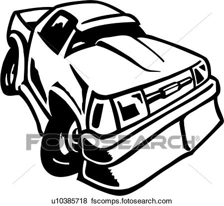 450x413 Clip Art Of , Sport Truck, Vehicle, Auto, Car, Toon, Cartoon, Car