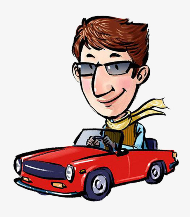 650x744 Driving Driver, Cartoon, Car, Glasses Png Image For Free Download