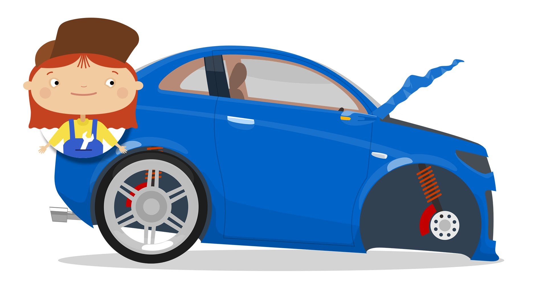 1920x1080 Doctor Mcwheelie, A Blue Car Kid Amp A Tow Truck.