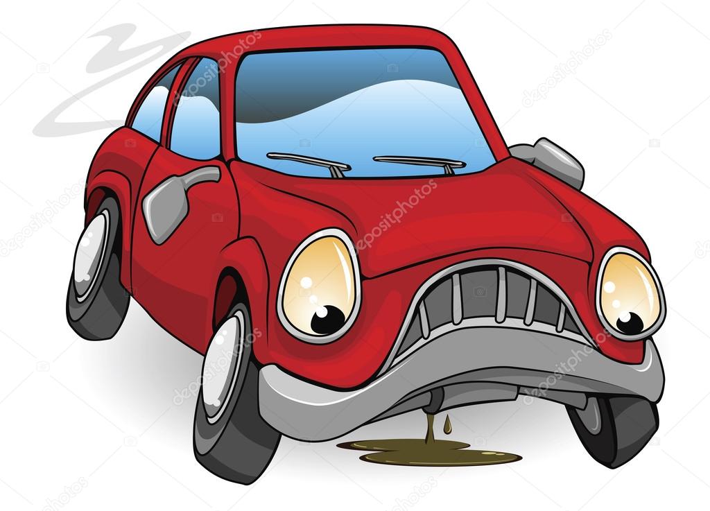 1024x737 Sad Broken Down Cartoon Car Stock Vector Krisdog
