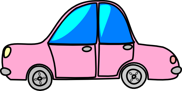 600x299 Car Pink Transport Cartoon Clip Art