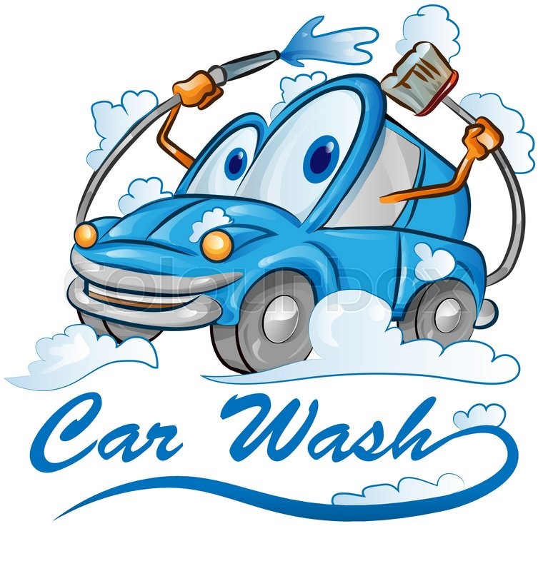 760x800 Car Wash Cartoon Isolated On White Stock Vector Colourbox