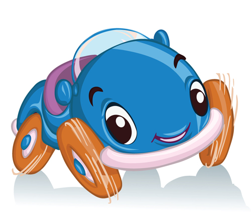 500x422 Funny Color Cartoon Cars Vector 02