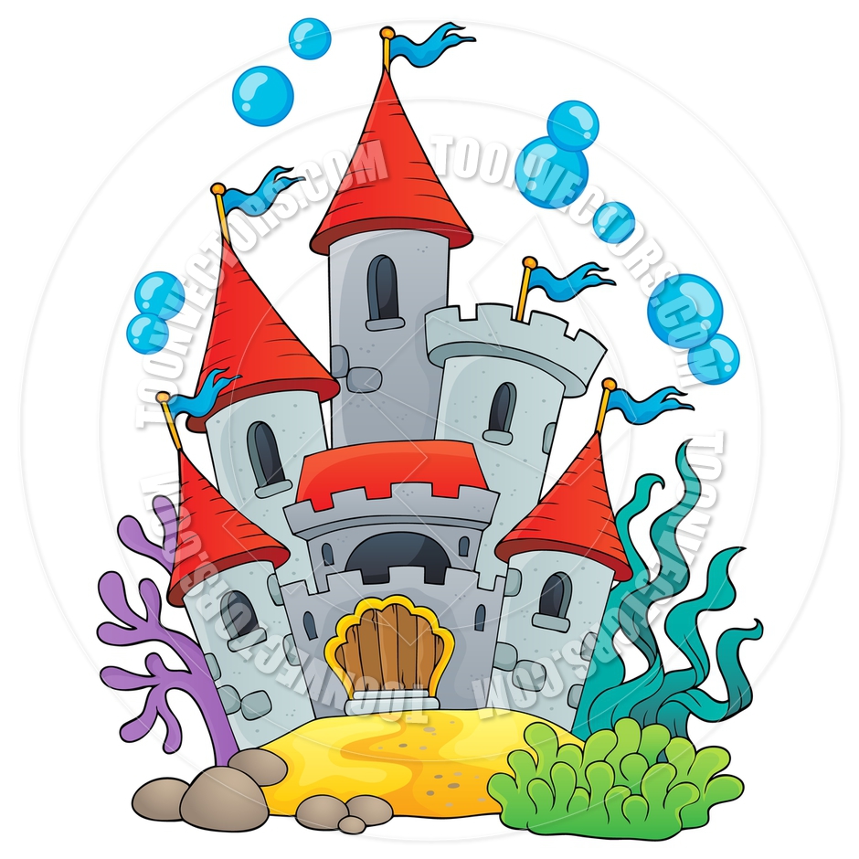 940x940 Cartoon Underwater Castle Theme By Clairev Toon Vectors Eps