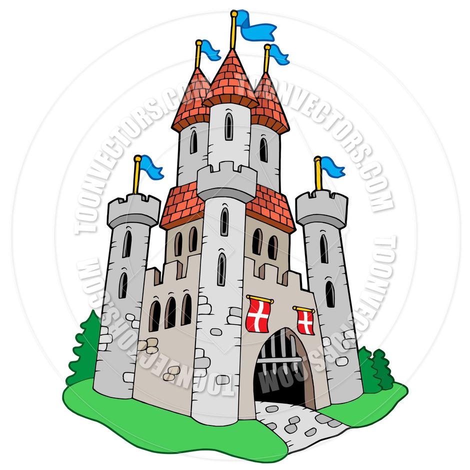 940x940 Cartoon Medieval Castle By Clairev Toon Vectors Eps