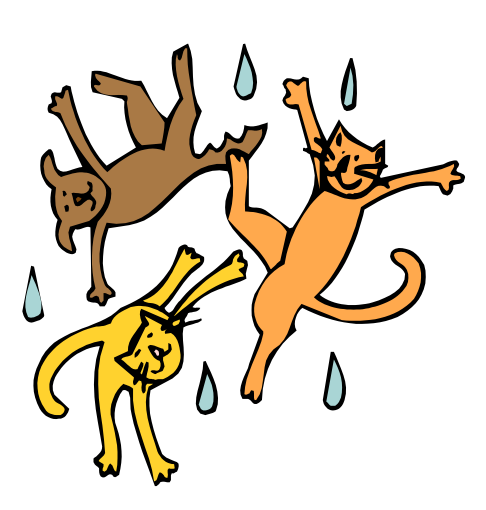 486x510 Rain Clipart Cats And Dog