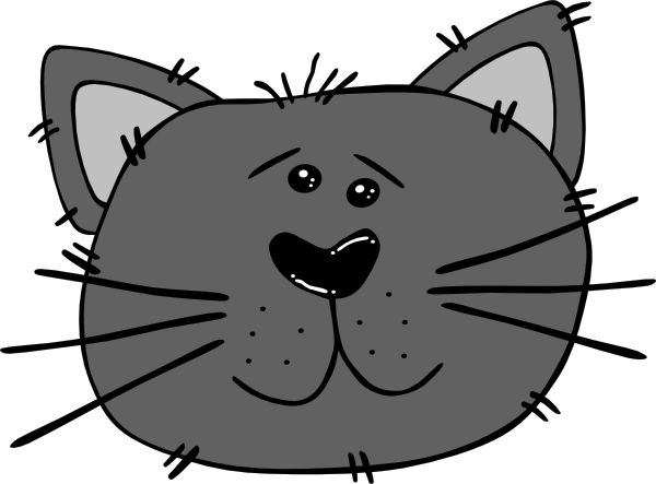 600x443 Cartoon Cat Face Clip Art