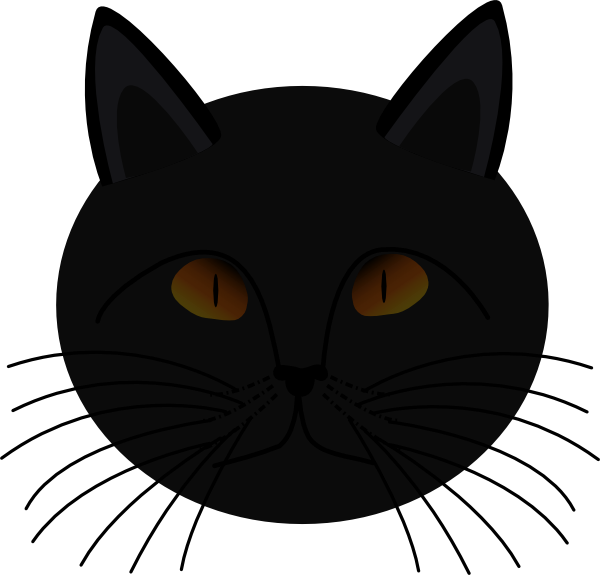600x575 Black Cat Face Clip Art