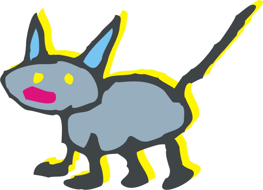 838x604 Cartoon Cat Image