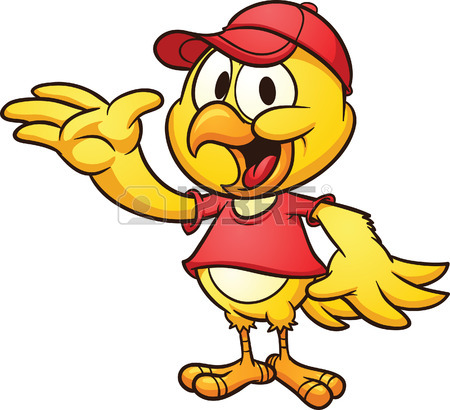 450x410 Cartoon Boy And Girl Waving. Vector Clip Art Illustration