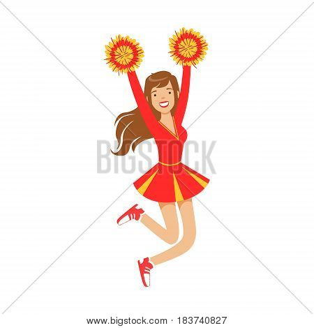 450x470 Happy Cheerleader Cartoon Images, Illustrations, Vectors